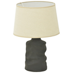 Επιτραπέζιο Φωτιστικό Wabbi Inart ε27 Κεραμικό σε Μαύρο-Μπεζ Απόχρωση Φ28x41εκ