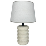 Επιτραπέζιο Φωτιστικό Graike Inart ε27 Κεραμικό σε Μπεζ Απόχρωση Φ26x37εκ