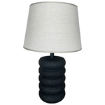 Επιτραπέζιο Φωτιστικό Graike Inart ε27 Κεραμικό σε Μαύρο-Μπεζ Απόχρωση Φ26x37εκ