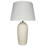 Επιτραπέζιο Φωτιστικό Barout Inart ε27 Κεραμικό σε Μπεζ Απόχρωση Φ40x62εκ