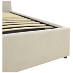 Κρεβάτι Dreamie Pakoworld με Αποθηκευτικό Χώρο Ύφασμα Μπεζ 160x200εκ