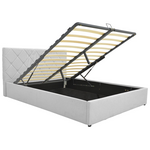 Κρεβάτι Dreamie Pakoworld με Αποθηκευτικό Χώρο Ύφασμα Γκρι 160x200εκ