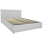 Κρεβάτι Dreamie Pakoworld με Αποθηκευτικό Χώρο Ύφασμα Γκρι 160x200εκ