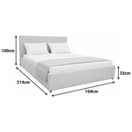 Κρεβάτι Dreamie Pakoworld με Αποθηκευτικό Χώρο Ύφασμα Γκρι 160x200εκ