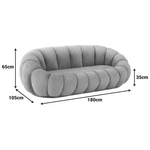 Καναπές Embrace Pakoworld Βελούδο σε Σάπιο Μήλο Απόχρωση 180x105x65εκ