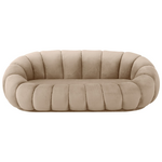 Καναπές Embrace Pakoworld Βελούδο σε Μπεζ  Απόχρωση 180x105x65εκ