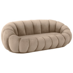 Καναπές Embrace Pakoworld Βελούδο σε Μπεζ  Απόχρωση 180x105x65εκ