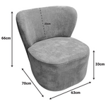 Πολυθρόνα Veridian Pakoworld Ύφασμα σε Σάπιο Μήλο Απόχρωση 63x70x66εκ