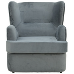 Πολυθρόνα Regalo Pakoworld Βελούδο σε Ανθρακί Απόχρωση 75x88x85εκ