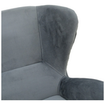 Πολυθρόνα Regalo Pakoworld Βελούδο σε Ανθρακί Απόχρωση 75x88x85εκ