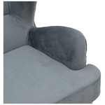 Πολυθρόνα Regalo Pakoworld Βελούδο σε Ανθρακί Απόχρωση 75x88x85εκ