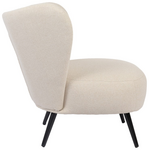 Πολυθρόνα Nagreta Pakoworld Κρεμ Ύφασμα με Μεταλλικό Πόδι σε Μαύρη Απόχρωση 77x73x74εκ