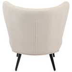 Πολυθρόνα Nagreta Pakoworld Κρεμ Ύφασμα με Μεταλλικό Πόδι σε Μαύρη Απόχρωση 77x73x74εκ