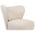 Πολυθρόνα Nagreta Pakoworld Κρεμ Ύφασμα με Μεταλλικό Πόδι σε Μαύρη Απόχρωση 77x73x74εκ