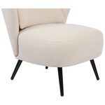 Πολυθρόνα Nagreta Pakoworld Κρεμ Ύφασμα με Μεταλλικό Πόδι σε Μαύρη Απόχρωση 77x73x74εκ