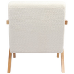 Πολυθρόνα Garifa Pakoworld Λευκό Ύφασμα με Πόδι σε Φυσική Απόχρωση 79x75x75εκ