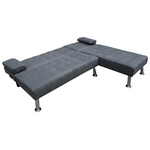 Γωνιακός Καναπές-Κρεβάτι Αναστρέψιμος Brisk Pakoworld Ύφασμα με Ανθρακί Απόχρωση 200x146x75εκ