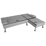 Γωνιακός Καναπές-Κρεβάτι Αναστρέψιμος Brisk Pakoworld Ύφασμα με Ανθρακί Απόχρωση 200x146x75εκ