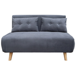 Καναπές-Κρεβάτι Josuane i Pakoworld Διθέσιος Ύφασμα σε Ανθρακί Απόχρωση 122x80x81εκ