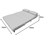 Καναπές-Κρεβάτι Josuane i Pakoworld Διθέσιος Βελούδο σε Γκρι Απόχρωση 122x80x81εκ