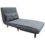 Πολυθρόνα-Κρεβάτι Josuane i Pakoworld Ύφασμα σε Ανθρακί Απόχρωση 78x80x81εκ