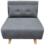 Πολυθρόνα-Κρεβάτι Josuane i Pakoworld Ύφασμα σε Ανθρακί Απόχρωση 78x80x81εκ