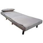 Πολυθρόνα-Κρεβάτι Josuane i Pakoworld Βελούδο σε Γκρι Απόχρωση 78x80x81εκ