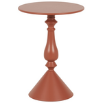 Βοηθητικό Τραπέζι Lalou Pakoworld Μέταλλο σε Απόχρωση Terracotta Φ40x55εκ