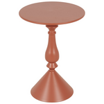 Βοηθητικό Τραπέζι Lalou Pakoworld Μέταλλο σε Απόχρωση Terracotta Φ40x55εκ