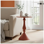 Βοηθητικό Τραπέζι Lalou Pakoworld Μέταλλο σε Απόχρωση Terracotta Φ40x55εκ