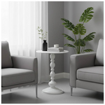 Βοηθητικό Τραπέζι Anesor Pakoworld Μέταλλο σε Κρεμ Απόχρωση Φ40x52εκ