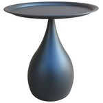 Βοηθητικό Τραπέζι Samino Pakoworld Μέταλλο σε Μαύρη Απόχρωση Φ39x42εκ