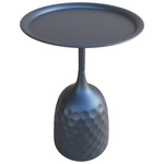 Βοηθητικό Τραπέζι Waini Pakoworld Μέταλλο σε Μαύρη Απόχρωση Φ39x60εκ