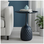 Βοηθητικό Τραπέζι Waini Pakoworld Μέταλλο σε Μαύρη Απόχρωση Φ39x60εκ