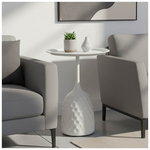 Βοηθητικό Τραπέζι Waini Pakoworld Μέταλλο σε Κρεμα Απόχρωση Φ39x60εκ