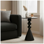 Βοηθητικό Τραπέζι Bilane Pakoworld Μέταλλο σε Μαύρη Απόχρωση Φ39x55εκ