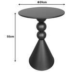 Βοηθητικό Τραπέζι Bilane Pakoworld Μέταλλο σε Terracotta Απόχρωση Φ39x55εκ