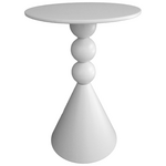 Βοηθητικό Τραπέζι Bilane Pakoworld Μέταλλο σε Κρεμ Απόχρωση Φ39x55εκ