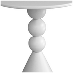 Βοηθητικό Τραπέζι Bilane Pakoworld Μέταλλο σε Κρεμ Απόχρωση Φ39x55εκ