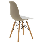 Καρέκλα Julita Pakoworld pp Cappuccino με Φυσικό Πόδι 46x52x80εκ