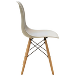 Καρέκλα Julita Pakoworld pp Cappuccino με Φυσικό Πόδι 46x52x80εκ