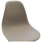 Καρέκλα Julita Pakoworld pp Cappuccino με Φυσικό Πόδι 46x52x80εκ