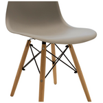 Καρέκλα Julita Pakoworld pp Cappuccino με Φυσικό Πόδι 46x52x80εκ