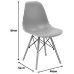 Καρέκλα Julita Pakoworld pp Cappuccino με Φυσικό Πόδι 46x52x80εκ