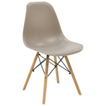 Καρέκλα Julita Pakoworld pp Cappuccino με Φυσικό Πόδι 46x52x80εκ