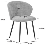 Καρέκλα Karg Pakoworld Camel Ύφασμα-Πόδι Μαύρο Μέταλλο 57x62x80εκ