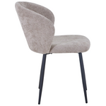 Καρέκλα Karg Pakoworld Μπεζ Ύφασμα-Πόδι Μαύρο Μέταλλο 57x62x80εκ