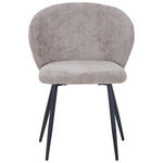 Καρέκλα Karg Pakoworld Μπεζ Ύφασμα-Πόδι Μαύρο Μέταλλο 57x62x80εκ