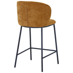 Σκαμπό Μπαρ Karg Pakoworld Camel  Ύφασμα-Πόδι Μαύρο Μέταλλο 49x46x93εκ