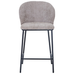 Σκαμπό Μπαρ Karg Pakoworld Μπεζ Ύφασμα-Πόδι Μαύρο Μέταλλο 49x46x93εκ